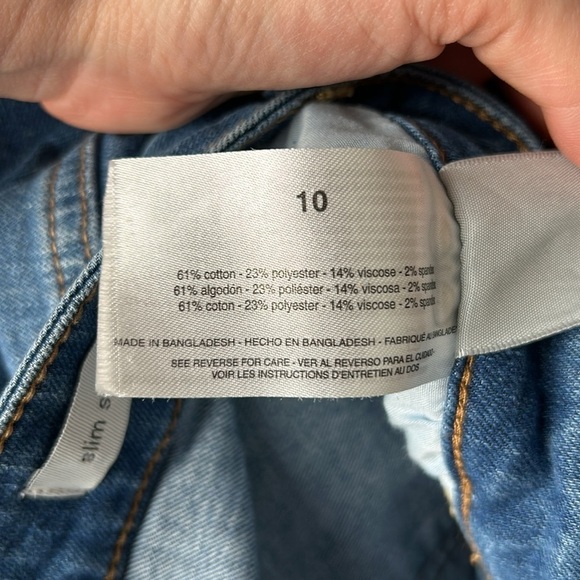 Sanctuary Social Standard Slim Straight Raw Hem Jeans -Size 10 - Picture 9 of 12